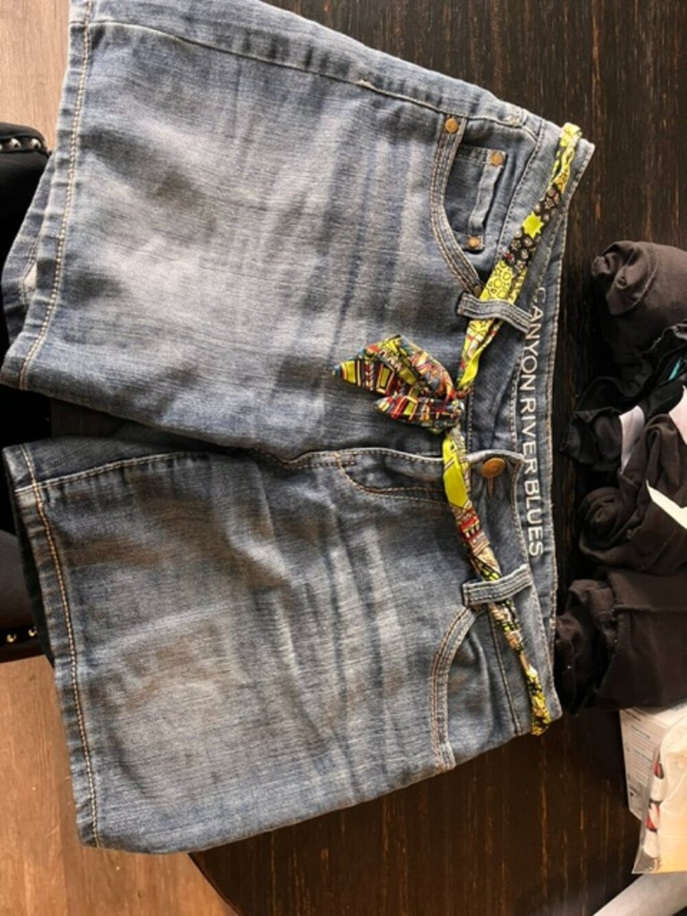 CANYON RIVER BLUES SHORTS W/RIBBON BELTS